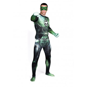 Green Lantern Full Body Spandex Lycra Cosplay Zentai Suit