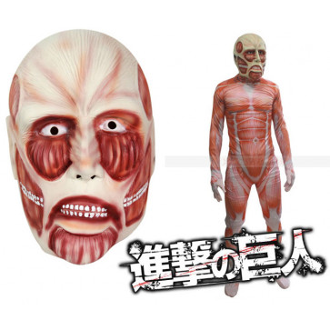 Halloween Shingeki no Kyojin Latex Mask Attack On Titan Cosplay Mask