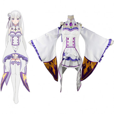 Re: Life In A Different World From Zero Cosplay Costume エミリア Emilia Costume