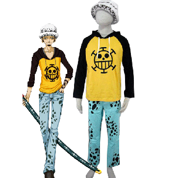 One Piece Cosplay Heart Pirates Trafalgar Law Hoodie Cosplay Costume