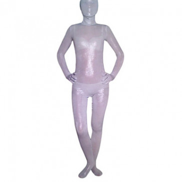 White Shiny Metallic Full body Zentai