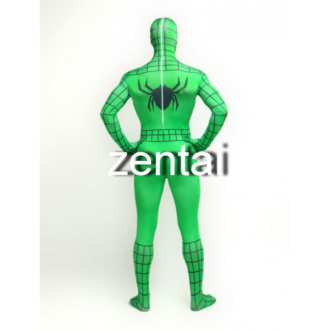 Halloween Spiderman Green Cosplay Zentai Suit/ Buy Green Spiderman ...