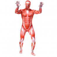 Attack on Titan Shingeki no Kyojin Full Body Red Muscle Cosplay Zentai Suit
