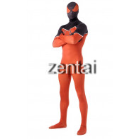 Spider-Man Spiderman Full Body Black and Orange Cosplay Zentai Suit