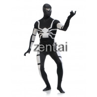 Spider-Man Spiderman Full Body Black & White Cosplay Zentai Suit
