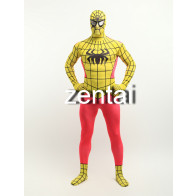 Spider-Man Spiderman Full Body Yellow and Pink Cosplay Zentai Suit