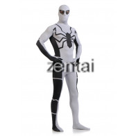 Spider-Man Spiderman Full Body White and Black Cosplay Zentai Suit