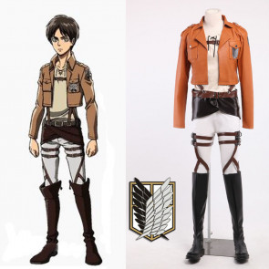 Attack on Titan Shingeki no Kyojin Eren Jaeger Recon Corps Cosplay Costume