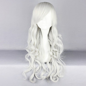 Fallen Angel Light Gray Loose Curls Gothic Lolita Cosplay Wig