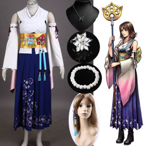 Final Fantasy Ten Yuna Cosplay Costume Outfit