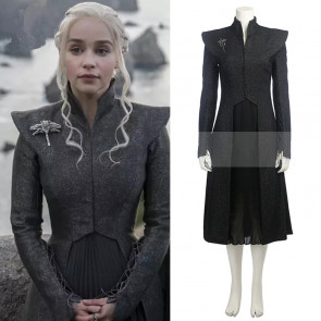 Game of Thrones Daenerys Targaryen Black Dress Cosplay Costume