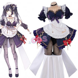 Genshin Impact Mona Megistus Maid Outfit Cosplay Costume