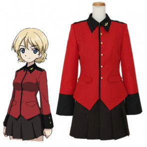 GIRLS und PANZER Cosplay Costume ダージリン Darjeeling Costume School Uniforms