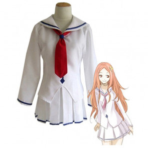 Guilty Crown Ouma Mana White School Uniform Cosplay Costume