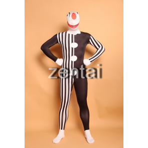 Halloween Clown Full Body Spandex Lycra Zentai Suit 