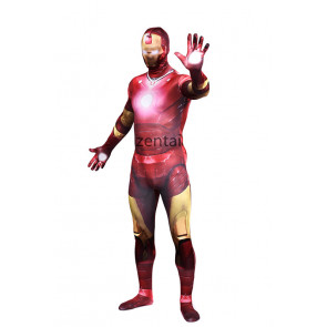  Ironman Full Body Red Spandex Lycra Zentai Suit