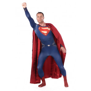 Superman Full Body Dark Blue Spandex Lycra Cosplay Zentai Suit