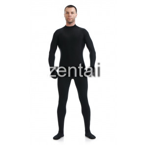 Man's Full Body Black Color Spandex Lycra Zentai