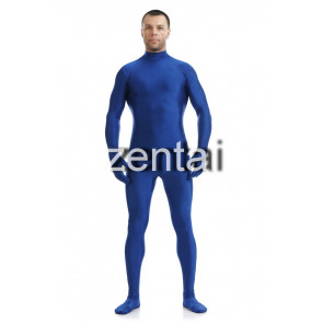 Man's Full Body Blue Color Spandex Lycra Zentai