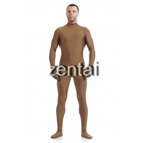 Man's Full Body Coffee Color Spandex Lycra Zentai