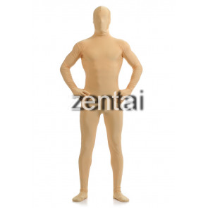 Man's Full Body Flesh Color Spandex Lycra Zentai