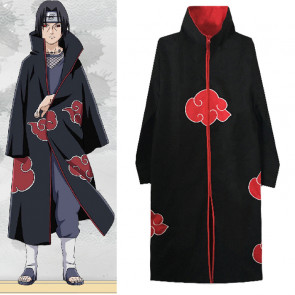 Naruto Akatsuki Itachi Uchiha Cloak Cosplay Costume