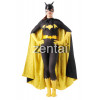 Female Batman Full Body Black and Yellow Spandex Lycra Cosplay Zentai Suit
