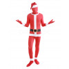 Men Christmas Santa Claus Full Body Red Lycra Cosplay Zentai Suit 