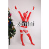 Women Christmas Santa Claus Full Body Red Lycra Cosplay Zentai Suit 