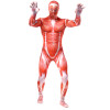 Attack on Titan Shingeki no Kyojin Full Body Red Muscle Cosplay Zentai Suit