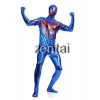 Spider-Man Spiderman Full Body Blue Shiny Metallic Cosplay Zentai Suit