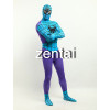 Spider-Man Spiderman Full Body Cyan and Purple Cosplay Zentai Suit