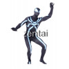 Spider-Man Spiderman Full Body Cyan and Black Cosplay Zentai Suit