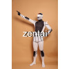 Japan Warrior Ninja Full Body Black and White Spandex Lycra Zentai Suit