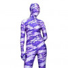 Full Body Light Purple Camouflage Spandex Lycra Zentai Suit
