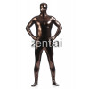 Men Full Body Brown Color Shiny Metallic Zentai Suit