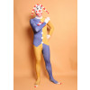 Clown Buffoon Full Body Yellow and Blue Lycra Zentai Suit