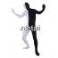 Full Body White And Black Mixed Colors Spandex Lycra Zentai