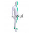 Full Body White And Green Mixed Colors Spandex Lycra Zentai