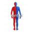 Full Body Blue And Red Mixed Colors Spandex Lycra Zentai