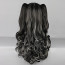 Black and White Blended Curly Pigtails 70cm Gothic & Punk Lolita Cosplay Wig  