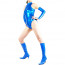 Blue Shiny Metallic Adult Women Spandex Leotard Catsuit