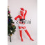 Christmas Santa Claus Red Cosplay Costume Zentai Suit 