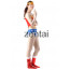 Halloween Female Captain America Spandex Lycra Zentai Suit 