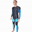 Long Sleeve Black and Blue Spandex Nylon Men's Catsuit