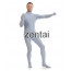 Man's Full Body Light Gray Color Spandex Lycra Zentai