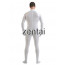 Man's Full Body Light Gray Color Spandex Lycra Zentai