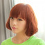 Reddish Brown 11in Full Bang Bob Lovely Curly Hair Lolita Cosplay Wig