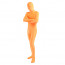 Unisex Orange Lycra Full Body Zentai Suit