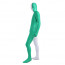 White and Green Lycra Full Body Zentai Suit